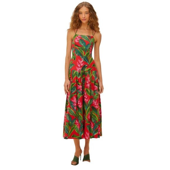 Farm Rio x Anthropologie Red Dream Garden Maxi Dress – Size Small, New with Tags - Picture 14 of 14